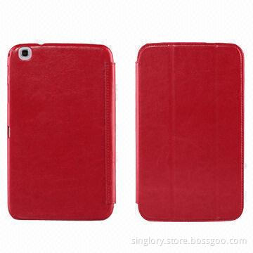 PU leather cases for Samsung Galaxy Tab 3 8.0 T310, tri-fold smart cover, OEM logo welcomed